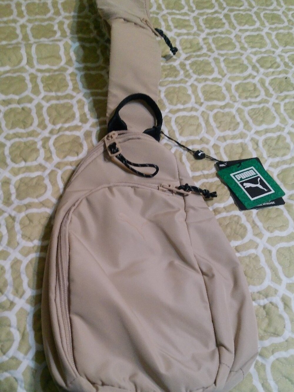 NWT PUMA Unisex Light Beige Myriad Sling Crossbody Bag